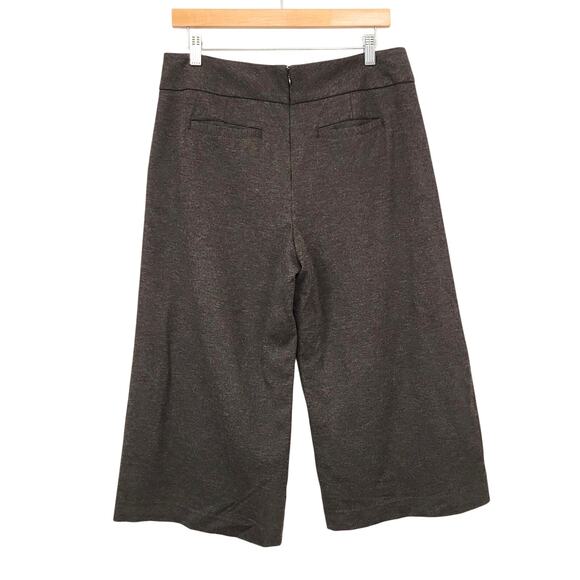 CAbi Wide Leg Gaucho Pants 8 Gray Culottes High Rise Pockets Ponte Knit 188 - Picture 3 of 13